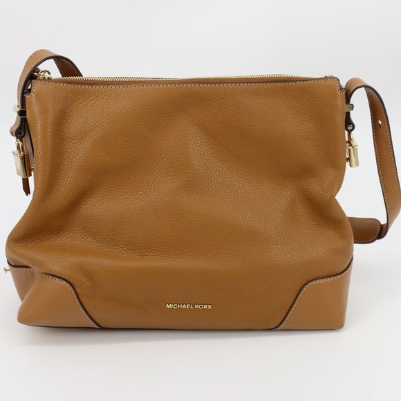 michael kors crosby large pebbled leather shoulder bag